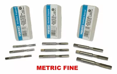 £24.50 • Buy Presto 3 Piece Metric Fine Tap Sets HSS Includes Taper, Second & Plug Taps 