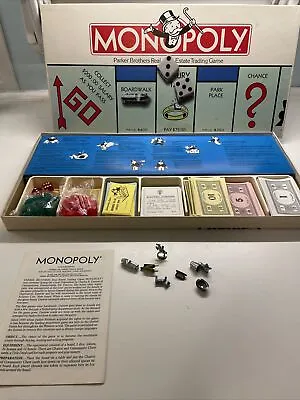 Vintage 1970's Monopoly Parker Brothers Real Estate Trading Game No.9  • $13.80