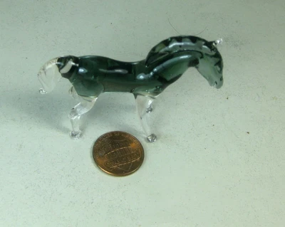 £15.46 • Buy Hand Blown Glass Animals Horse Miniature Figurine Ornament Murano Style L-2.5 