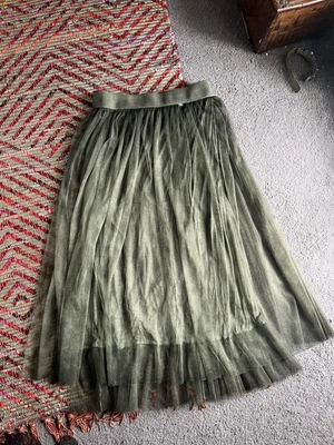 £11.20 • Buy Layered Net Petticoat Green Skirt One Size
