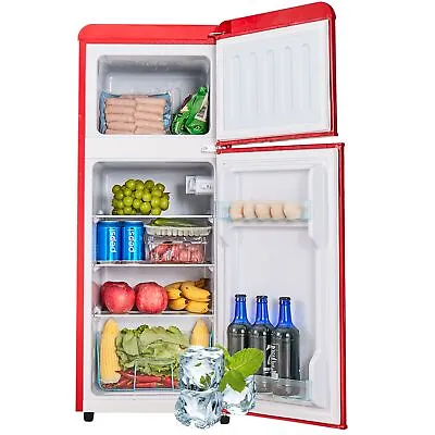 4.5 Cu.Ft Compact Refrigerator Fridge 2 Door Reversible Freezer Cooler Adjustabl • $298