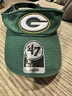 New Green Bay Packers 47 Brand Visor Hat Cap Adjustable Green Team Apparel NFL • $12.75