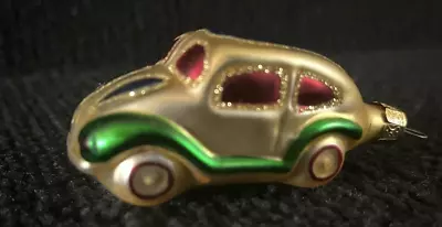 Czech VW Beetle Handblown Glass Ornament (red Green Gold Blue) • $19.95