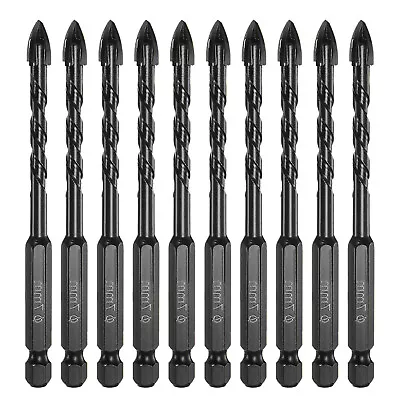 10pcs Masonry Drill Bit 7mm Concrete Drill Bit Hex Shank 100mm Length • $22.03