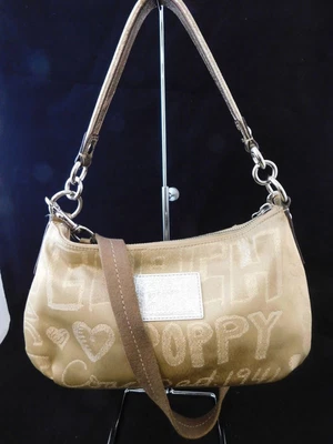 $44.99 • Buy Coach Poppy Gold Signature Story Patch Groovy Shoulder Crossbody Bag 15302