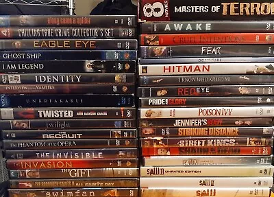 ****Newly Added Lot Of Action/Horror/Thriller/Suspense DVD'S Buy 6 Get 5 Free • $9