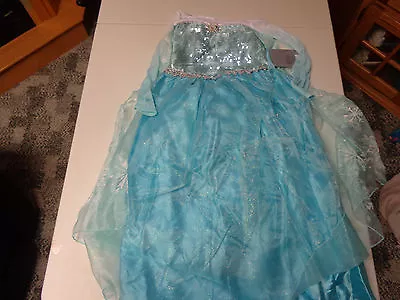 Nwt Disney Store Authentic   Frozen Movie Elsa Costume Dress  Sz   7  8   • $30.94