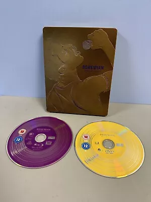 Bohemian Rhapsody - Queen STEELBOOK UK BLU-RAY REGION B  DVD R2  - 2 Disc Set • £11.99