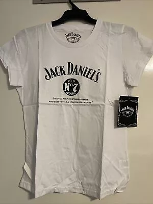 Jack Daniels Old No 7 Women’s White T-shirt Size XL Tennessee Whiskey NWT • $14.99