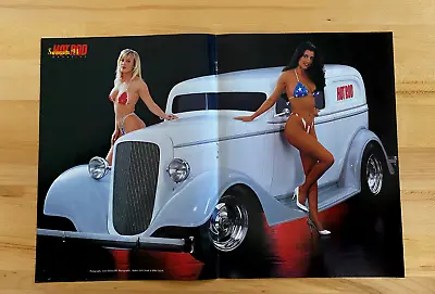 1994 Original Print 2 Page Poster 1934 Ford Victoria With Swimsuit Models! • $5.99