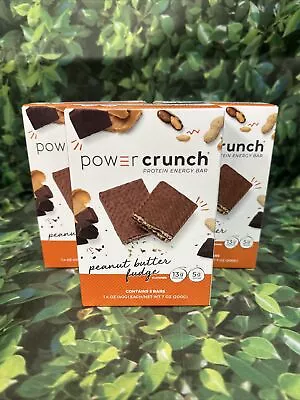 3 Boxes-Power Crunch PRO 20g Protein Energy Bar Peanut Butter Fudge 5 Ct Per Box • $19.95