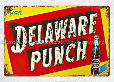 Pub Shop Reproductions Delaware Punch Metal Tin Sign • $18.95