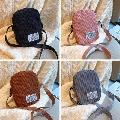$6.97 • Buy Phone Bag Corduroy Purse Small Shoulder Bags Handbag Crossbody Messenger Bag