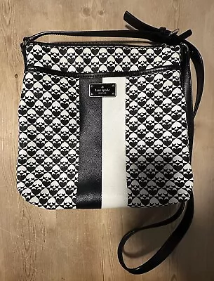 Keisha Penn Place KATE SPADE Geometric Messenger Crossbody Black And White Bag! • £28.49