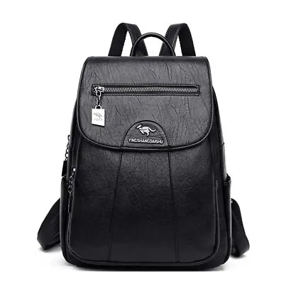 Vintage Womens Backpack Leather Ladies Shoulder Bags Casual Travel Bag • $39.99