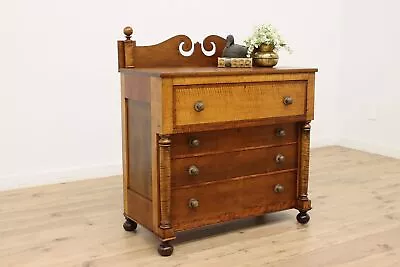 Empire 1840s Antique Cherry & Maple Chest Or Dresser #49105 • $1875