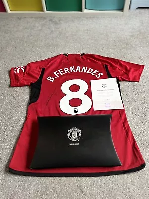 Signed Fernandes Manchester United Shirt 23/24 With COA And Presentation Box • $102.05