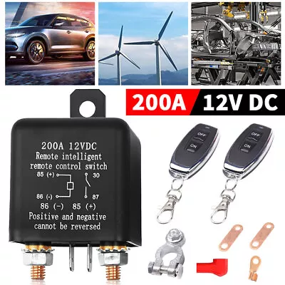 Car Battery Switch Disconnect Power Kill Master Isolator Cut Off Remote Control • $16.77