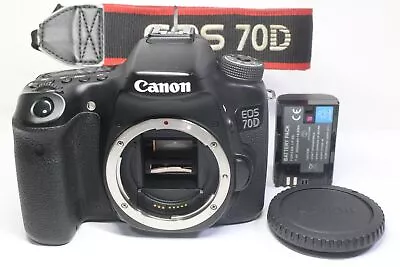 [AS IS] Canon EOS 70D 20.2MP Digital SLR Camera Black Body From Japan W/Battery • $384.95