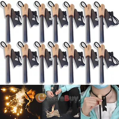$7.97 • Buy LOT Fire Starter Flint & Steel Striker Bushcraft, Emergency Waterproof Firesteel