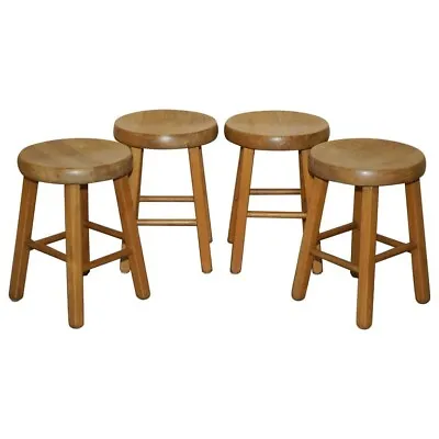 £850 • Buy Suite Of Four Solid Oak Hand Carved Dining Room Table Stools
