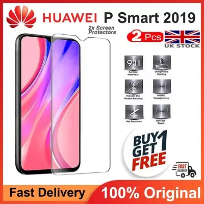 FOR Huawei P Smart 2019 Y6 2019 Y7 2019 Tempered Glass Screen Protector NEW F009 • £2.99