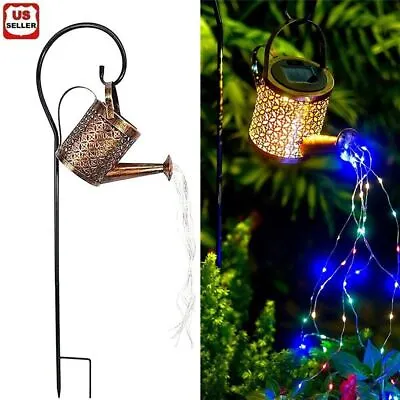 Solar Watering Can Light Garden Outdoor Waterproof Kettle Yard Art Lamp Decor US • $13.98