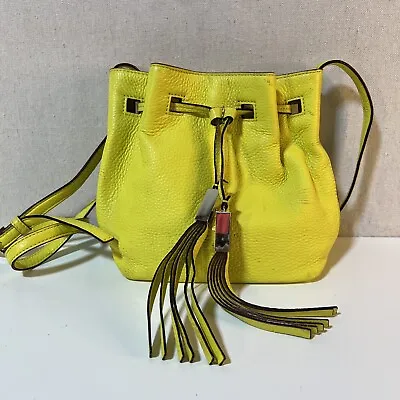 Kate Spade Bright Yellow Pebbled Leather Tiny Cooper Crossbody Bag • $69