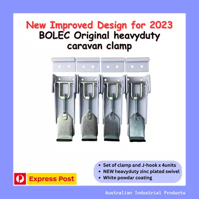 Improved Design 4x BOLEC White Roof Clamp Pop Top Caravan Toggle Jayco  J Clip • $110