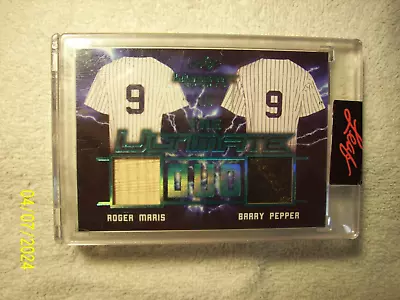 2021 Leaf Ultimate Sports Roger Maris & Berry Pepper Dual Relics Bat & Jersey /6 • $25