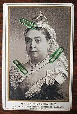 Royal Cabinet Card Her Majesty  Queen Victoria 1897 Diamond Jubilee Bassano • $28.42