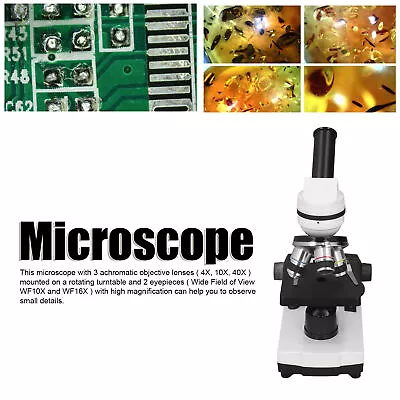 Lab Biological Compound Monocular Microscope 40X‑640X With Illumination System • $132.13