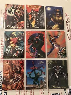 1994 Flair Marvel Cards Lot Of 12 Cards Gambit & Rogue Deadly Enemies Wolverine • $24