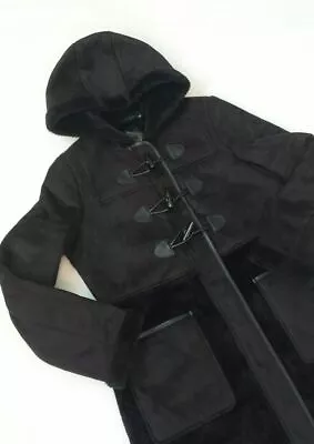 £42.99 • Buy Women's NEW LOOK Faux Suede Sheepskin Hooded Soft Coat Black Color Size 14 BNWOT