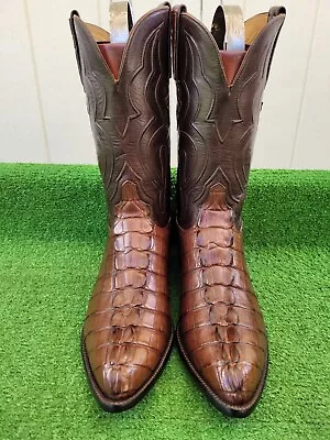 Vintage⭐ Lucchese Classics ⭐american Alligator ⭐tail Cut⭐rare⭐exotic⭐boots 11 Ee • $799