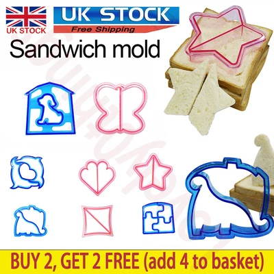 £0.99 • Buy Kids Cartoon Lunch Sandwich Toast Mould Cookies Mold Cake Bread Food Cutter_DIY