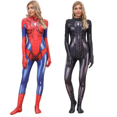 £19.79 • Buy Women Spiderman Cosplay Superhero Sexy Jumpsuit Costume Girl Outfit Fancy Dress