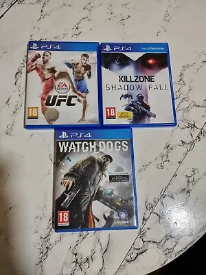 Killzone UFCwatch Dogs 3 Games For Ps4 • £10