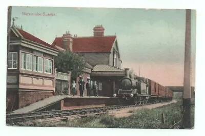 £10.99 • Buy Barcombe Station & Staff, Nr.Lewes, 1906 Colour Card By Homewood Of Burgess Hill