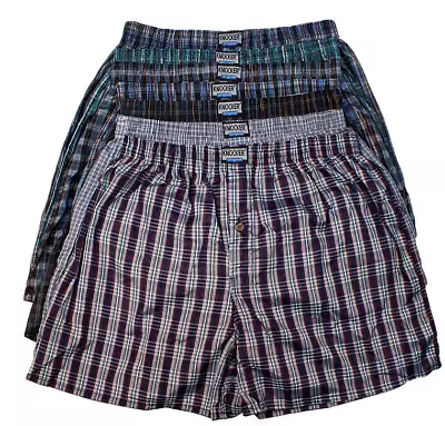 6 Mens Plaid Boxer Shorts Lot New Underwear Pairs Pack Small Medium Large XL XX • $20.85