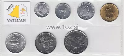 VATICAN SET 1973 - 7 Coins ( 1 2 5 10 20 50 100 LIRE ) UNCIRCULATED • $10.99