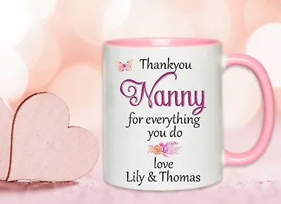 NANNY Quote Personalised With Names Coffee Cup Mug Birthday Gift Mothers Day • $15.95