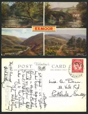 Exmoor 1965 Old Postcard Tarr Steps Dulverton Malmsmead Bridge Lorna Doone Farm • £2.99