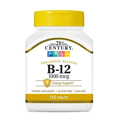 21st Century B 12 1000 Mcg Prolonged Release Tablets 110 Count • $8.99