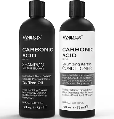 VANIDOX Carbonic Acid Shampoo And Conditioner For Men And Women - Made In USA • $34.99