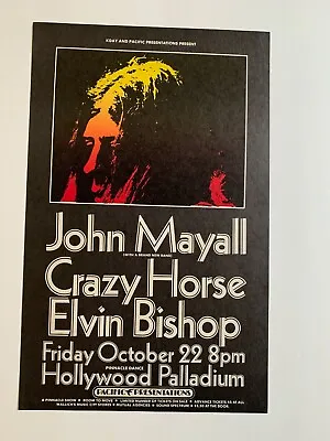 1971 John Mayall With Elvin Bishop Original Concert Poster • $350
