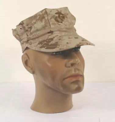 Med Used USMC 8-Point Desert Cover - Marine Corps Digital Desert Utility Hat- • $16