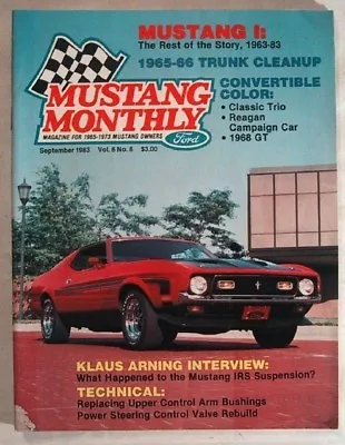 Mustang Monthly 1983 Sept - Irs For The '64½ K-code • $8.99