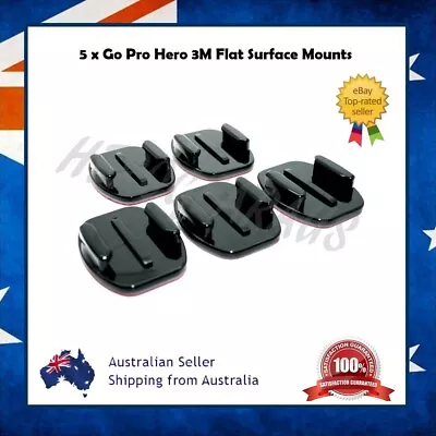 $10.95 • Buy 5 X Flat GoPro 3M Adhesive Mount For ALL Go Pro Hero Cameras - Sticky Mount