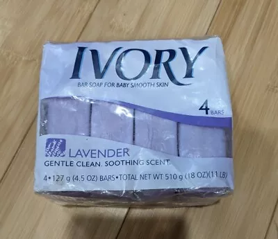 4 Pack Of 4.5oz Ivory Lavender Bar Soap. New In Package • $20